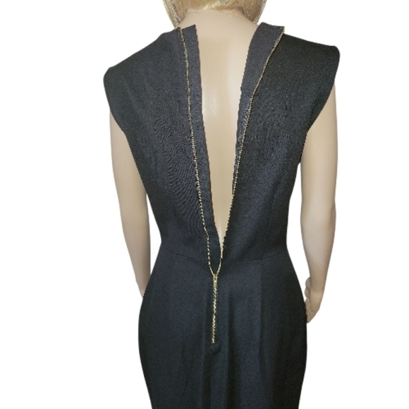 NWT BANANA REPUBLIC SLOAN SL Envelope Midi Dress, 10, Black, NWT - Picture 8 of 15